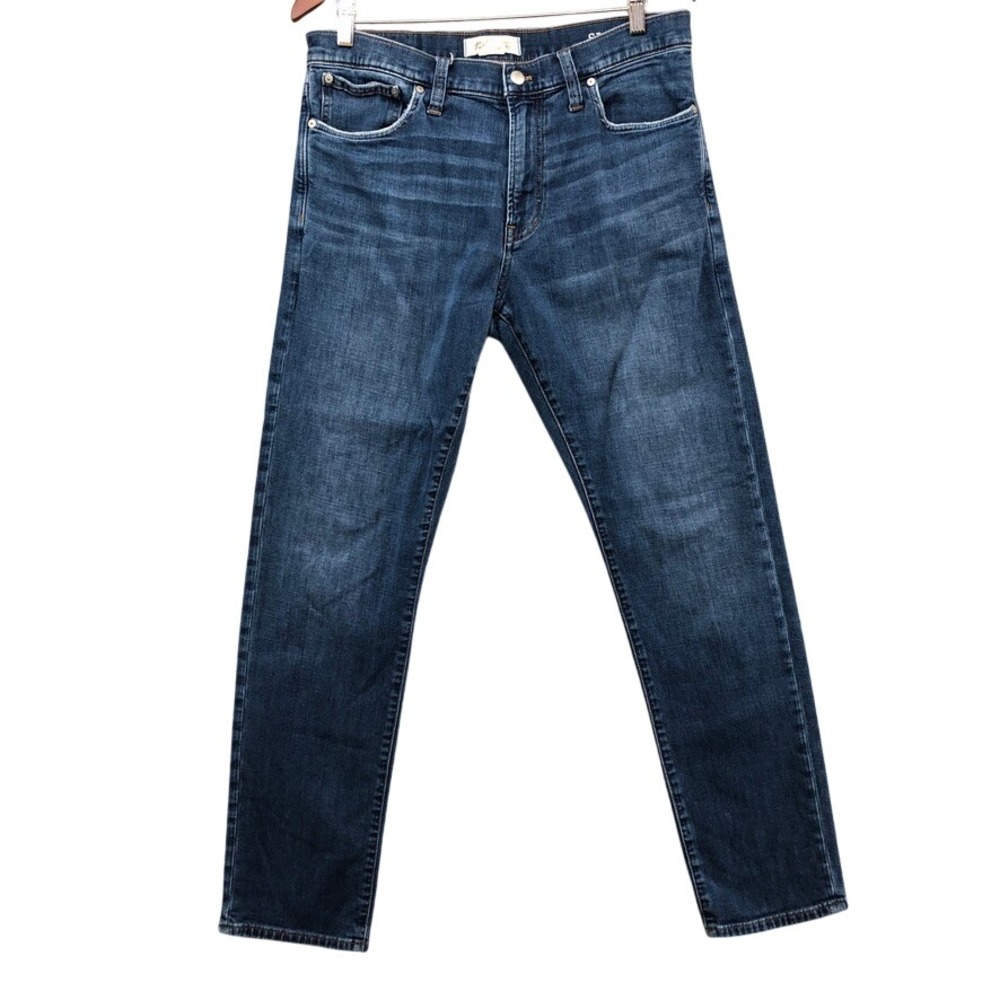Madewell Slim Jeans Mens 34 Blue Denim Stretch Classic Mid Rise Minimalist